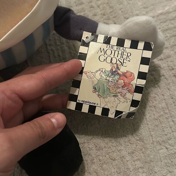 Vintage APPLAUSE Humpty Dumpty Stuffed Animal Plush Toy with Tags - Picture 3 of 9